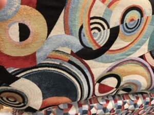 Tissu Art Deco, inspiration Delaunay.